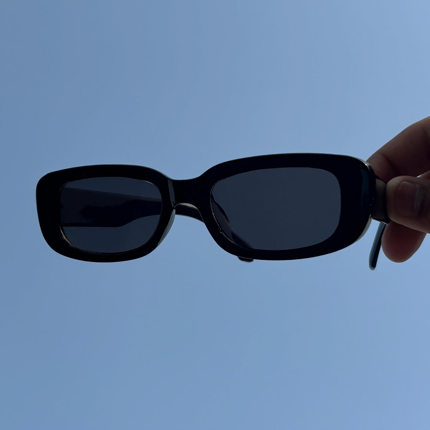 Cosmoir Retro Square Sunglasses (Black)