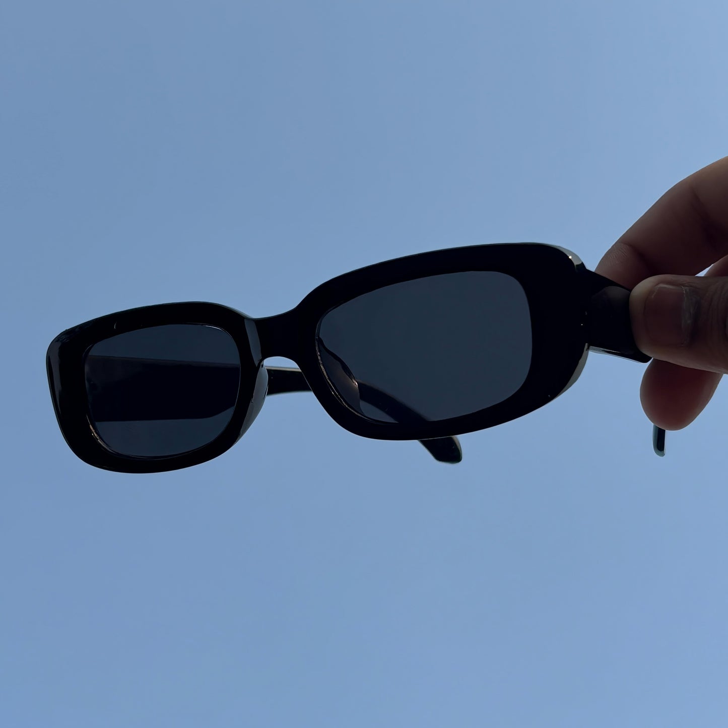 Cosmoir Retro Square Sunglasses (Black)