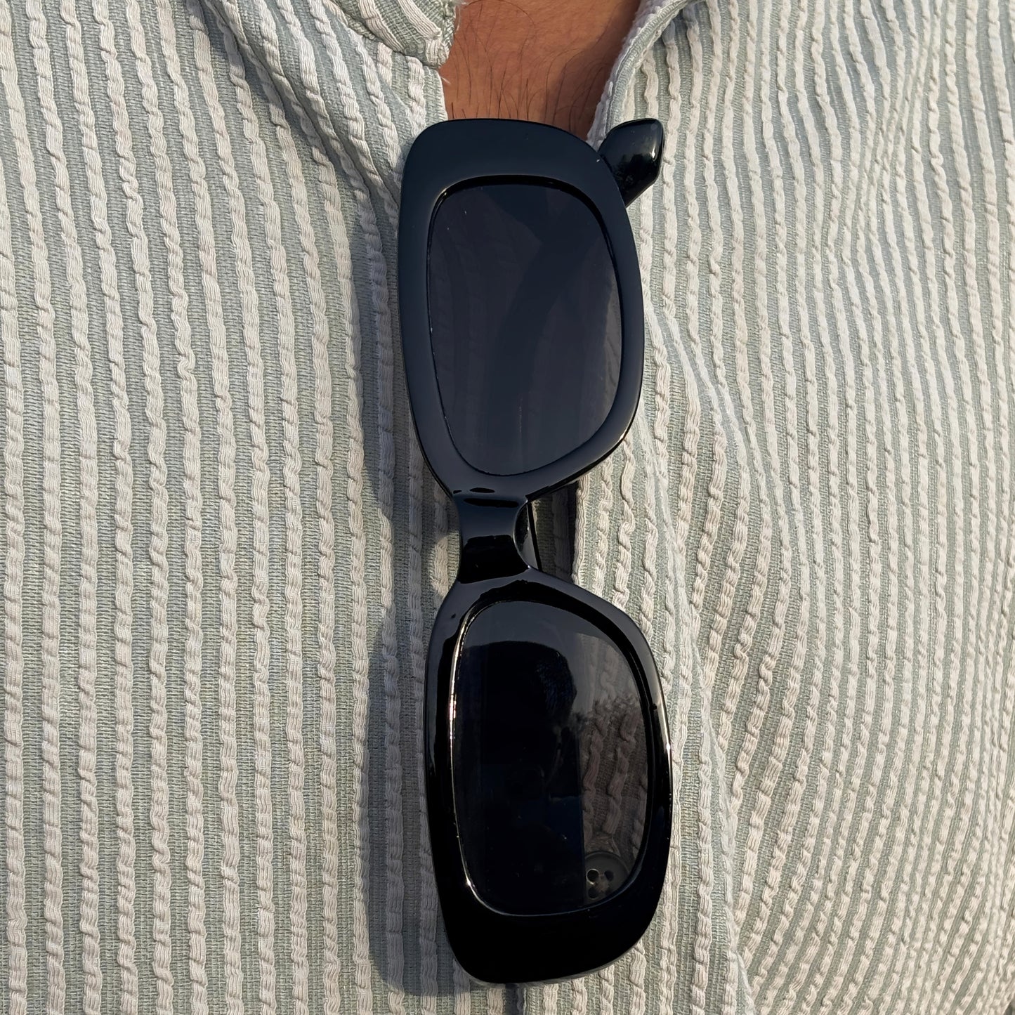 Cosmoir Retro Square Sunglasses (Black)